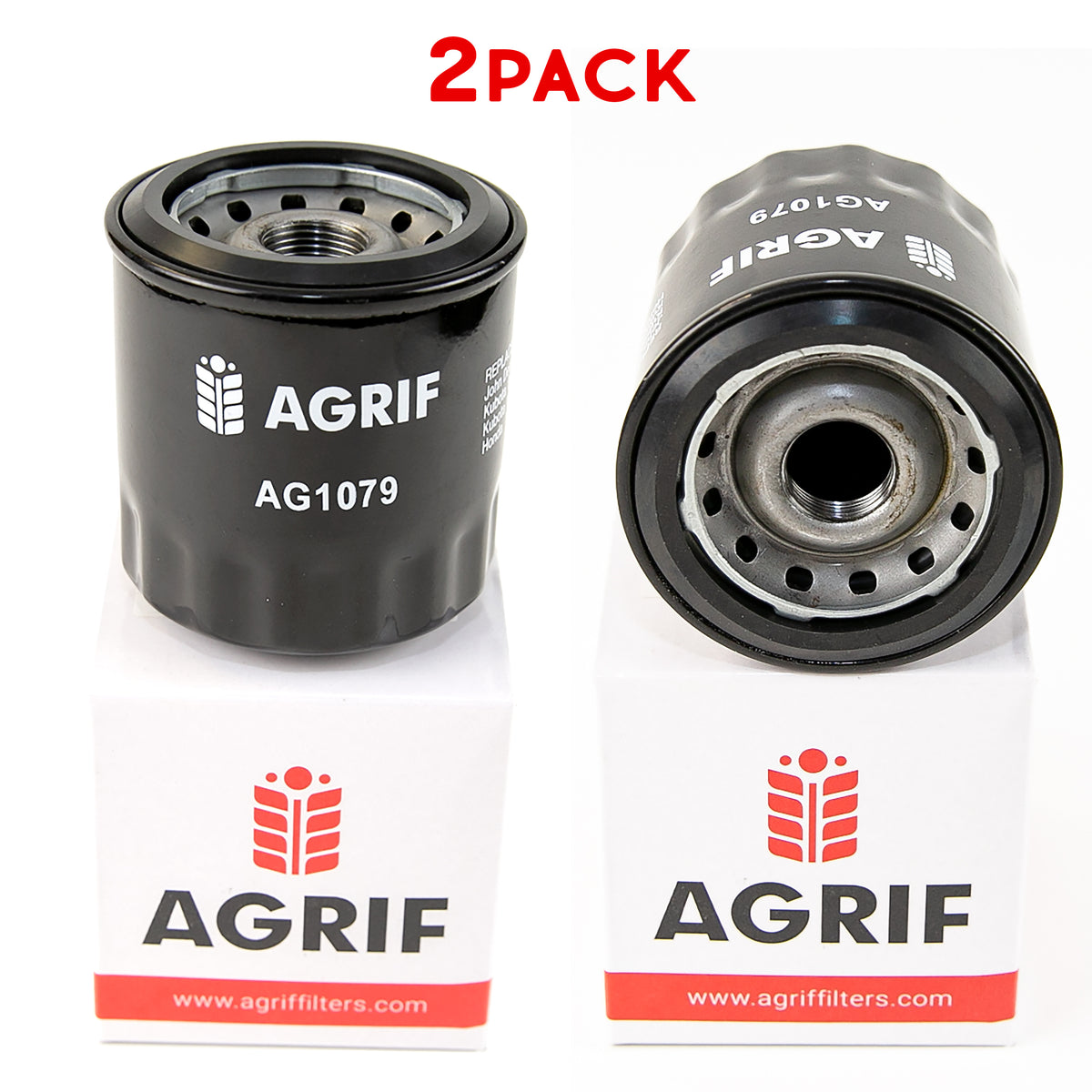 Agrif AG1079 Oil Filter for John Deere M806419 (2-Pack)