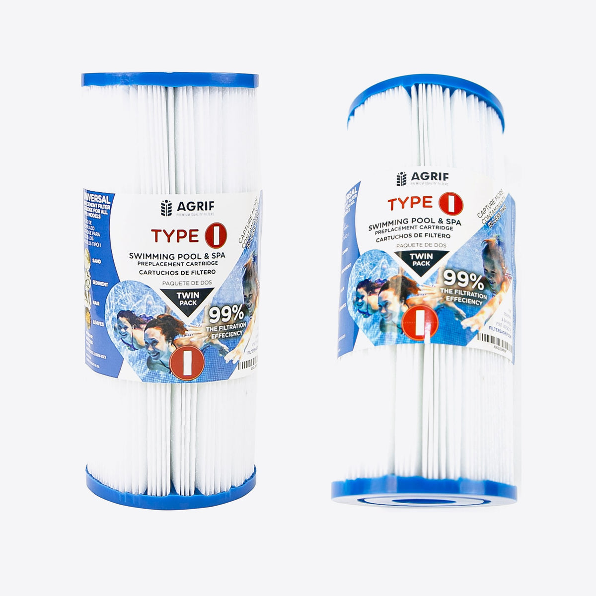 Agrif Type I Pool Filter Cartridge (4-Pack) for Bestway Type I Pumps