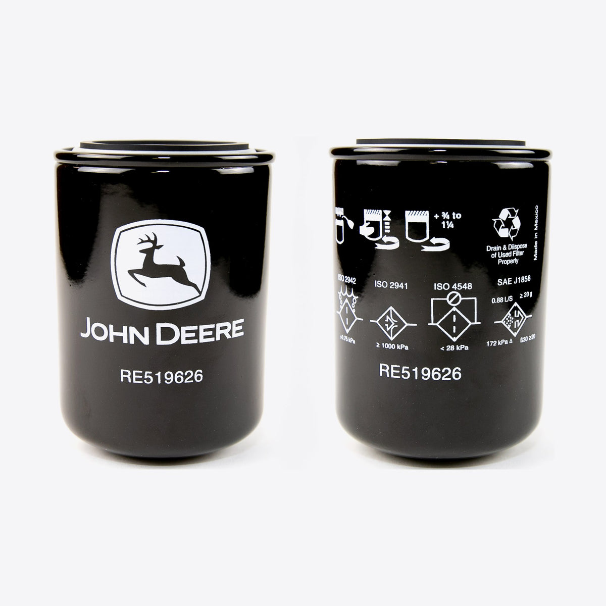 John Deere RE519626 Genuine Engine Oil Filter (2-Pack)